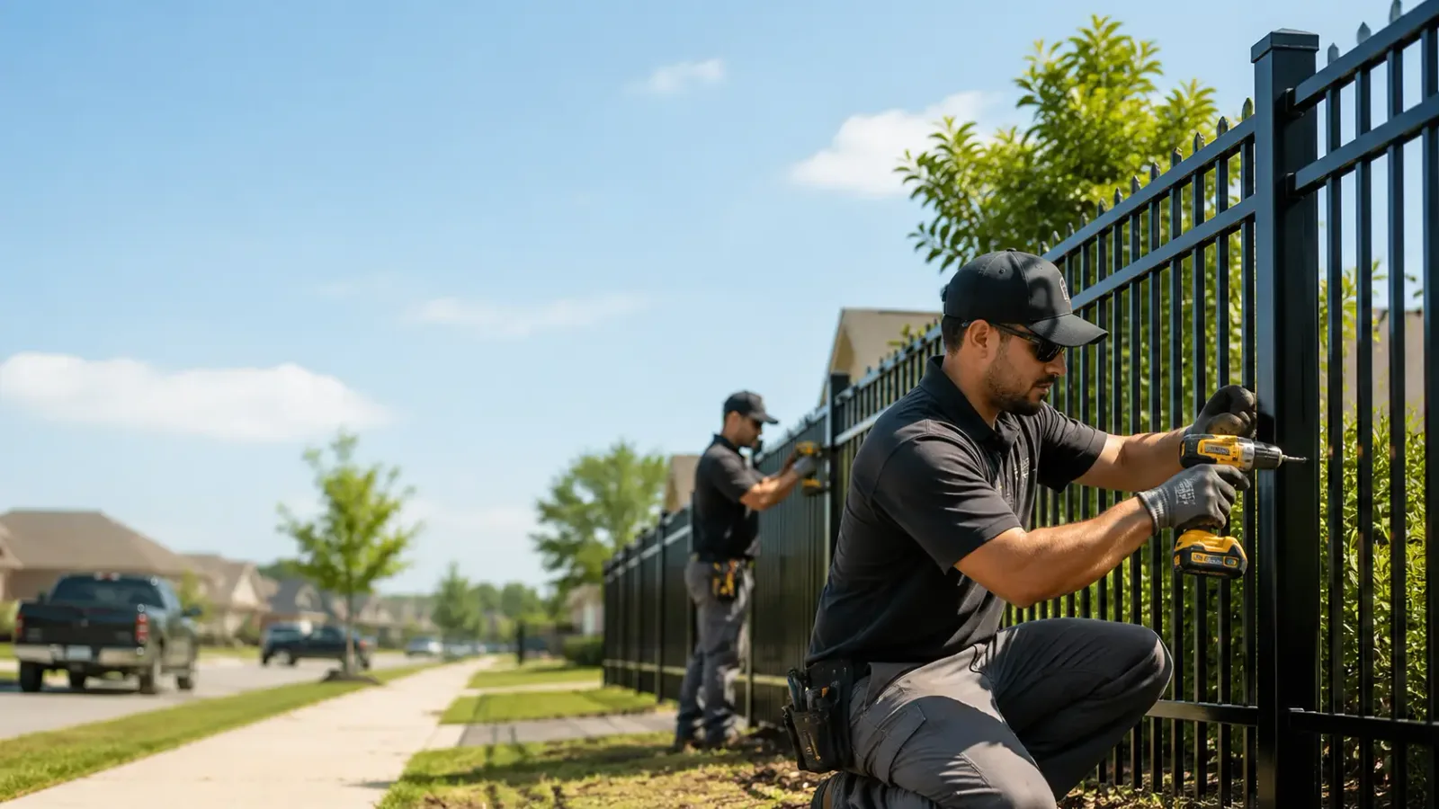 Metal Fence Installation in Fort Necessity, LA